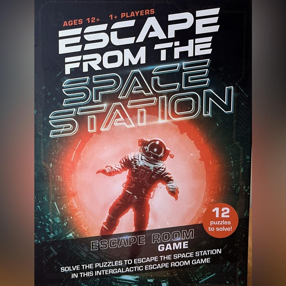 ESCAPE FROM THE SPACE STATION puzzles. By Professor Puzzle. Ages 12 & up New